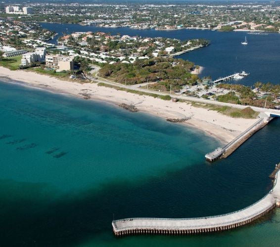 boynton beach inlet from the air