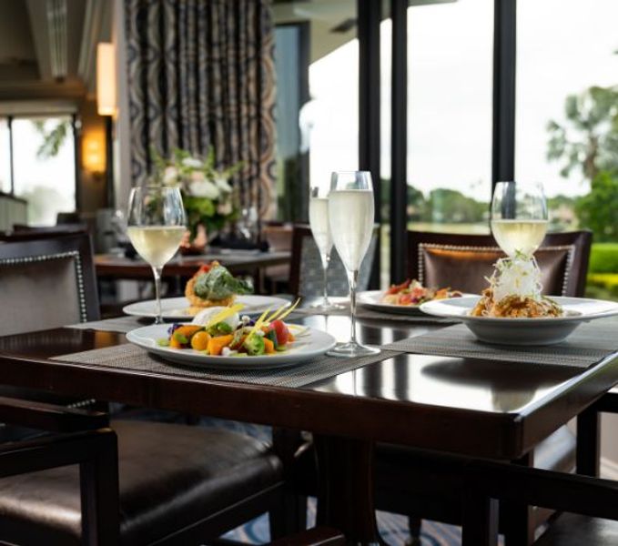 champagne & fine dining at Gleneagles Delray Beach